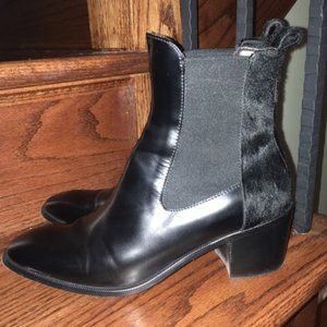 ATTILIO GIUSTI LEOMBRUNI AGL leather & fur booties